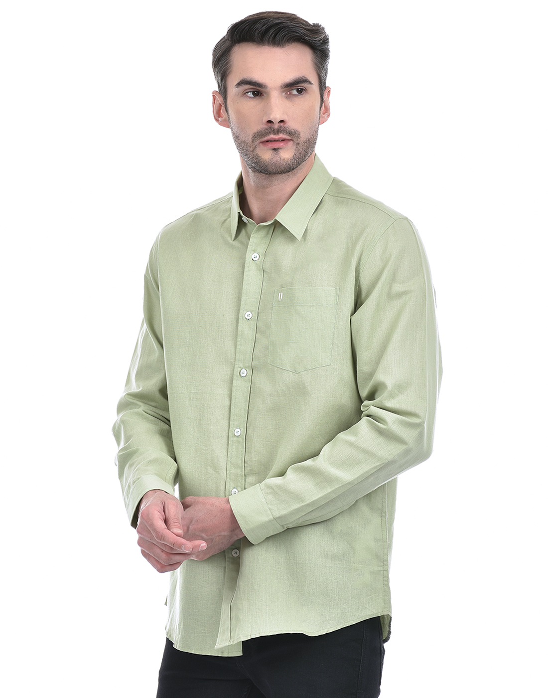 Numero Uno Men Solid Green Shirt